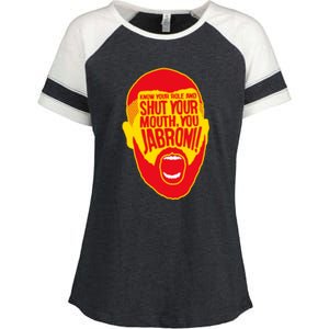 Know Your Role And Shut Your Mouth Enza Ladies Jersey Colorblock Tee