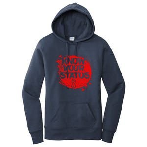 Know Your Status World Hiv Aids Awareness Day Red Ribbon Women's Pullover Hoodie