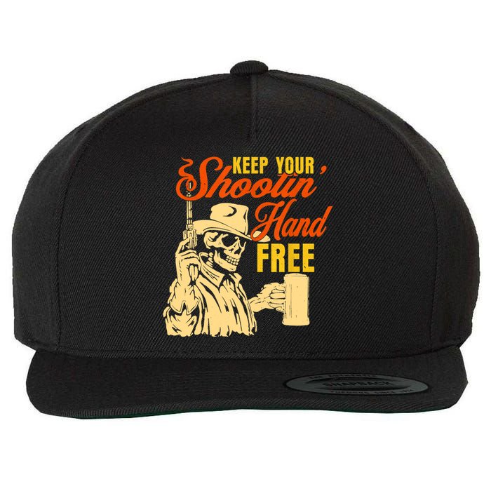 Keep Your Shooting Hand Free Wool Snapback Cap