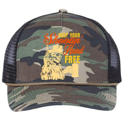 Keep Your Shooting Hand Free Retro Rope Trucker Hat Cap