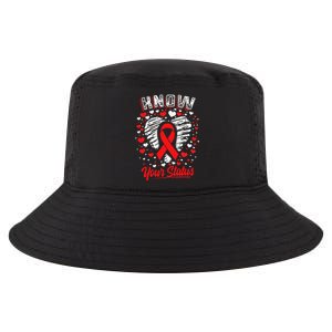 Know Your Status Red Ribbon Hiv & Aids Awareness Virus Cool Comfort Performance Bucket Hat