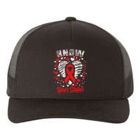 Know Your Status Red Ribbon Hiv & Aids Awareness Virus Yupoong Adult 5-Panel Trucker Hat