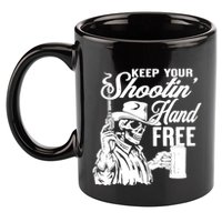 Keep Your Shooting Hand Free 11oz C Handle Ceramic Mug