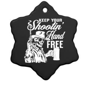 Keep Your Shooting Hand Free Ceramic Star Ornament