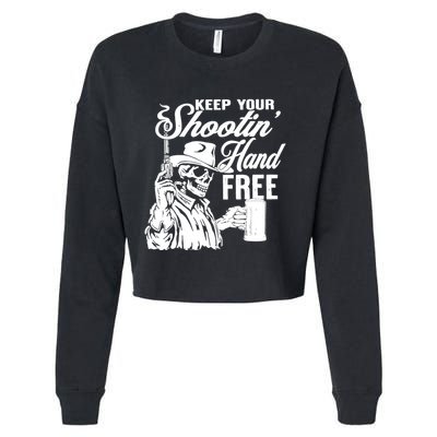 Keep Your Shooting Hand Free Cropped Pullover Crew