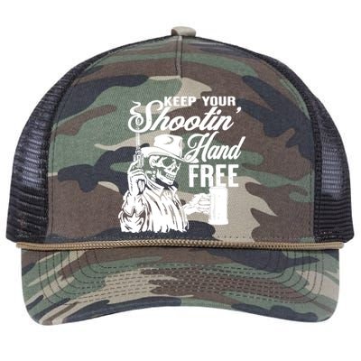 Keep Your Shooting Hand Free Retro Rope Trucker Hat Cap