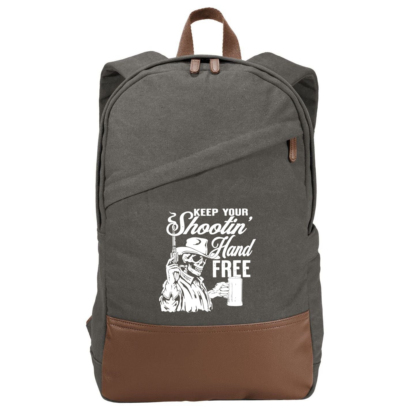 Keep Your Shooting Hand Free Cotton Canvas Backpack