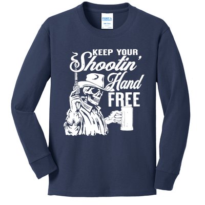 Keep Your Shooting Hand Free Kids Long Sleeve Shirt