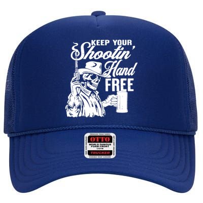 Keep Your Shooting Hand Free High Crown Mesh Back Trucker Hat