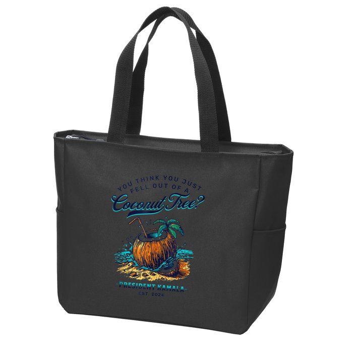 Kamala You Think You Just Fell Out Of A Coconut Tree Funny Zip Tote Bag