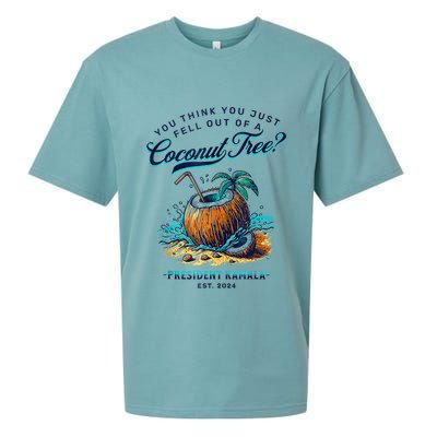 Kamala You Think You Just Fell Out Of A Coconut Tree Funny Sueded Cloud Jersey T-Shirt