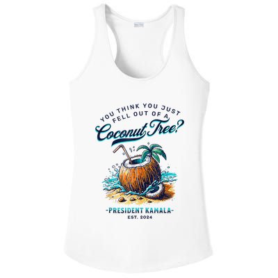 Kamala You Think You Just Fell Out Of A Coconut Tree Funny Ladies PosiCharge Competitor Racerback Tank