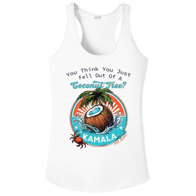 Kamala You Think You Just Fell Out Of A Coconut Tree Funny Ladies PosiCharge Competitor Racerback Tank