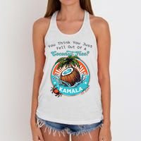 Kamala You Think You Just Fell Out Of A Coconut Tree Funny Women's Knotted Racerback Tank