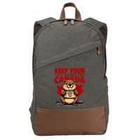 Keep Your Tiny Hands Off Canada Is Not For Sale Funny Cotton Canvas Backpack