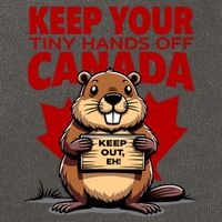 Keep Your Tiny Hands Off Canada Is Not For Sale Funny Cotton Canvas Backpack