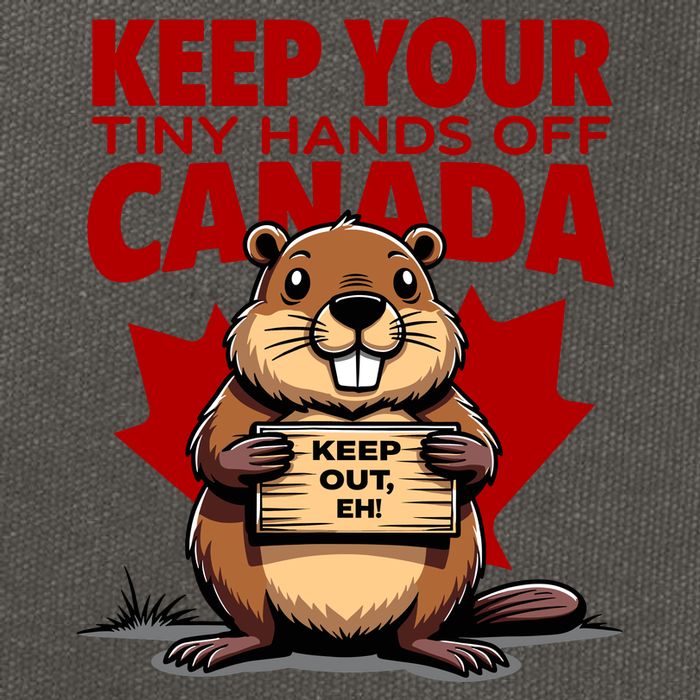 Keep Your Tiny Hands Off Canada Is Not For Sale Funny Cotton Canvas Backpack