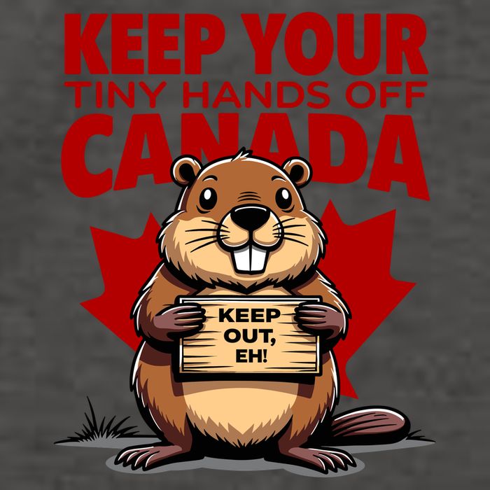 Keep Your Tiny Hands Off Canada Is Not For Sale Funny Vector Backpack
