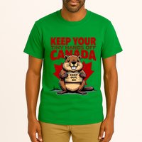 Keep Your Tiny Hands Off Canada Is Not For Sale Funny Tall T-Shirt