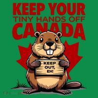 Keep Your Tiny Hands Off Canada Is Not For Sale Funny Women's V-Neck T-Shirt