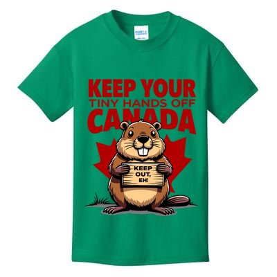 Keep Your Tiny Hands Off Canada Is Not For Sale Funny Kids T-Shirt