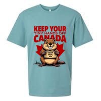 Keep Your Tiny Hands Off Canada Is Not For Sale Funny Sueded Cloud Jersey T-Shirt