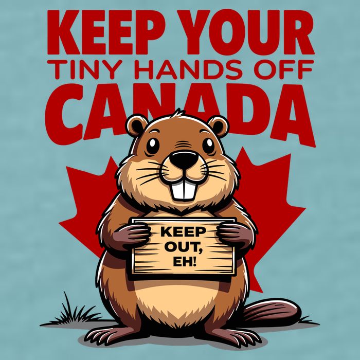 Keep Your Tiny Hands Off Canada Is Not For Sale Funny Sueded Cloud Jersey T-Shirt