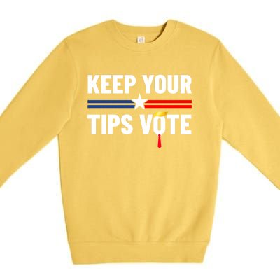 Keep Your Tips Vote Trump 2024 Premium Crewneck Sweatshirt