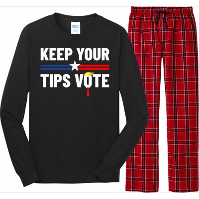 Keep Your Tips Vote Trump 2024 Long Sleeve Pajama Set