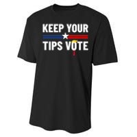 Keep Your Tips Vote Trump 2024 Performance Sprint T-Shirt