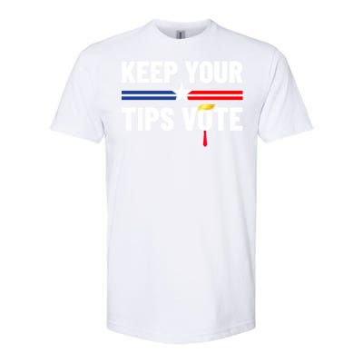 Keep Your Tips Vote Trump 2024 Softstyle CVC T-Shirt