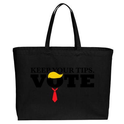 Keep Your Tips Vote Trump 2024 Im Voting Convicted Felon Cotton Canvas Jumbo Tote