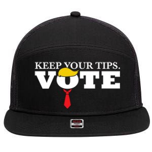 Keep Your Tips Vote Trump 2024 Im Voting Convicted Felon 7 Panel Mesh Trucker Snapback Hat