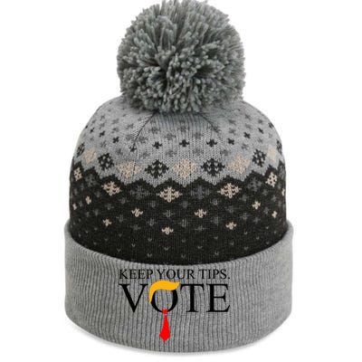 Keep Your Tips Vote Trump 2024 Im Voting Convicted Felon The Baniff Cuffed Pom Beanie