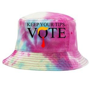 Keep Your Tips Vote Trump 2024 Im Voting Convicted Felon Tie-Dyed Bucket Hat