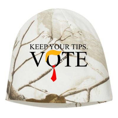 Keep Your Tips Vote Trump 2024 Im Voting Convicted Felon Kati - Camo Knit Beanie