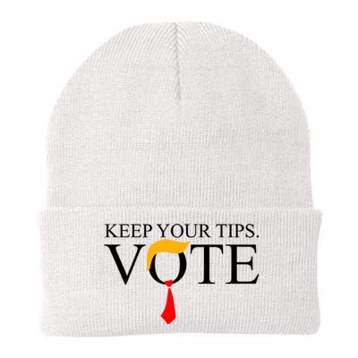 Keep Your Tips Vote Trump 2024 Im Voting Convicted Felon Knit Cap Winter Beanie