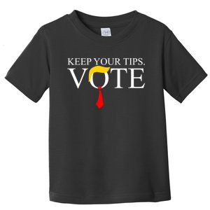 Keep Your Tips Vote Trump 2024 IM Voting Convicted Felon Toddler T-Shirt