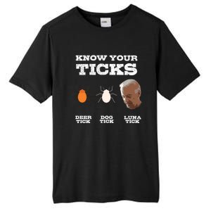 Know Your Ticks Joe Biden Gop Trump 2020 Funny Sleepy Creepy Gift Tall Fusion ChromaSoft Performance T-Shirt