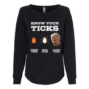 Know Your Ticks Joe Biden Gop Trump 2020 Funny Sleepy Creepy Gift Womens California Wash Sweatshirt