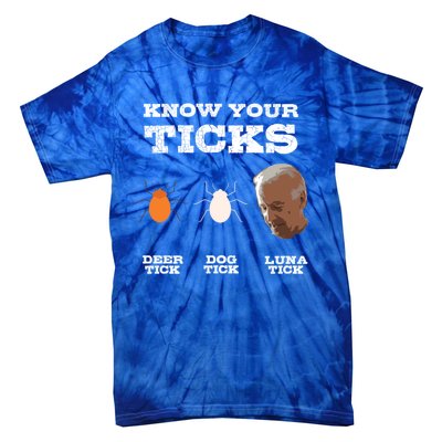 Know Your Ticks Joe Biden Gop Trump 2020 Funny Sleepy Creepy Gift Tie-Dye T-Shirt