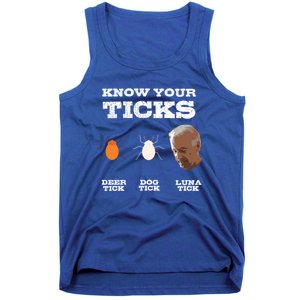 Know Your Ticks Joe Biden Gop Trump 2020 Funny Sleepy Creepy Gift Tank Top