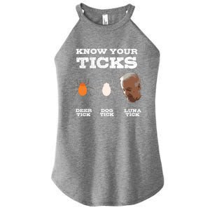 Know Your Ticks Joe Biden Gop Trump 2020 Funny Sleepy Creepy Gift Women's Perfect Tri Rocker Tank