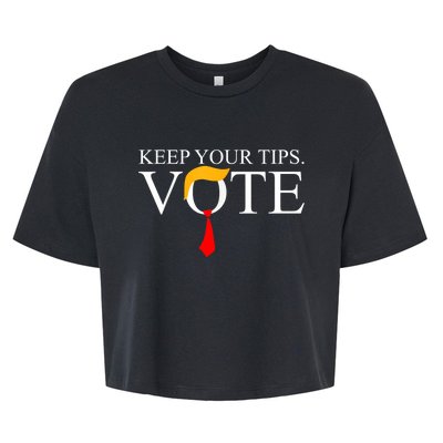 Keep Your Tips Vote Trump 2024 IM Voting Convicted Felon Bella+Canvas Jersey Crop Tee