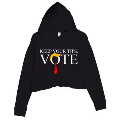 Keep Your Tips Vote Trump 2024 IM Voting Convicted Felon Crop Fleece Hoodie