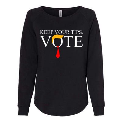 Keep Your Tips Vote Trump 2024 IM Voting Convicted Felon Womens California Wash Sweatshirt