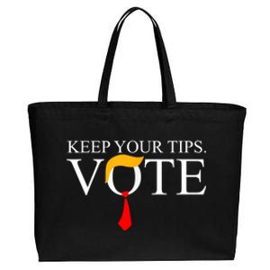 Keep Your Tips Vote Trump 2024 IM Voting Convicted Felon Cotton Canvas Jumbo Tote