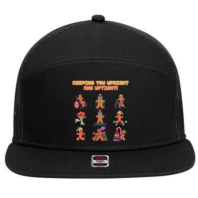 Keeping You Upright And Uptight Chiropractor Chiropractic 7 Panel Mesh Trucker Snapback Hat