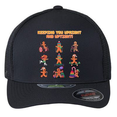 Keeping You Upright And Uptight Chiropractor Chiropractic Flexfit Unipanel Trucker Cap