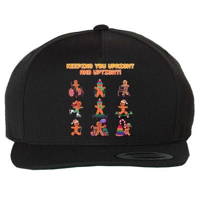 Keeping You Upright And Uptight Chiropractor Chiropractic Wool Snapback Cap